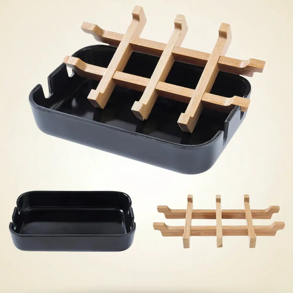 Bamboo Self-Draining Soap Dish