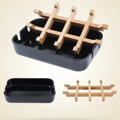 Bamboo Self-Draining Soap Dish