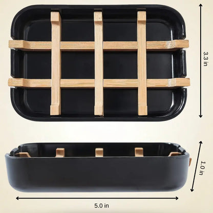 Bamboo Self-Draining Soap Dish