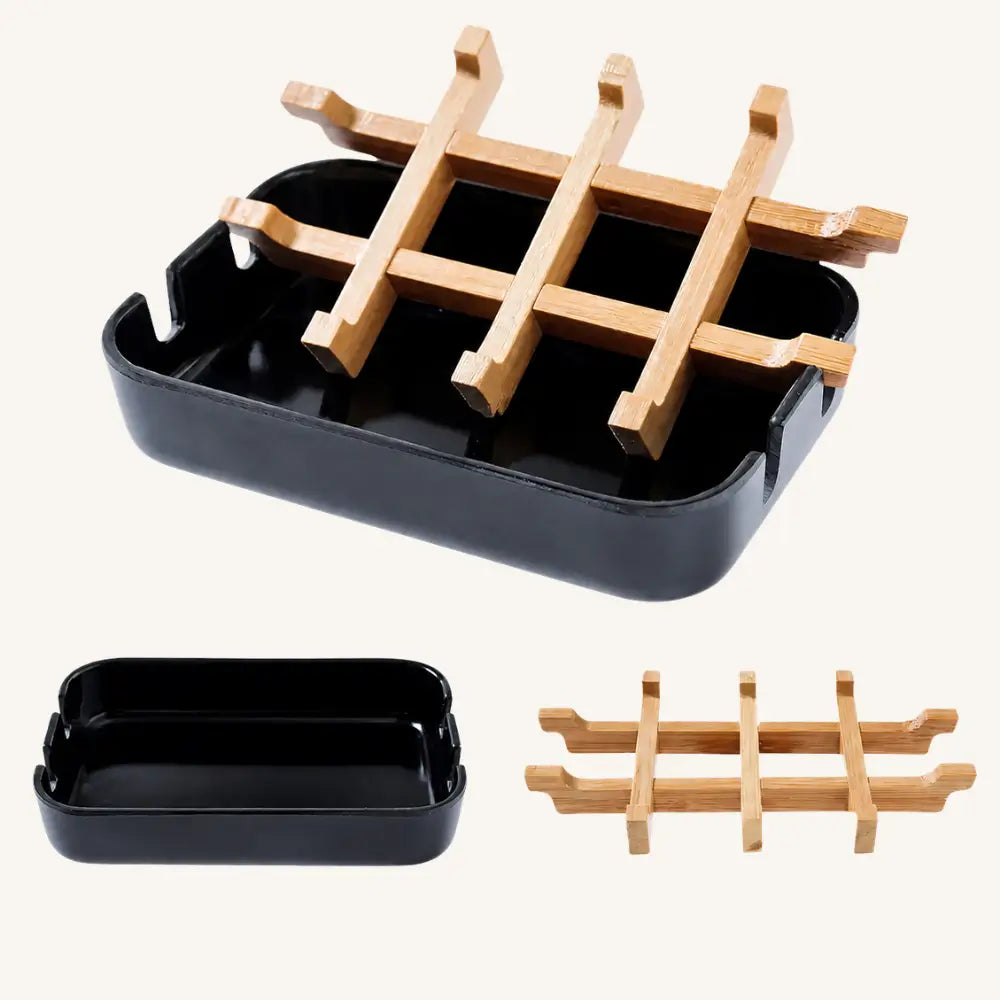Bamboo Self-Draining Soap Dish