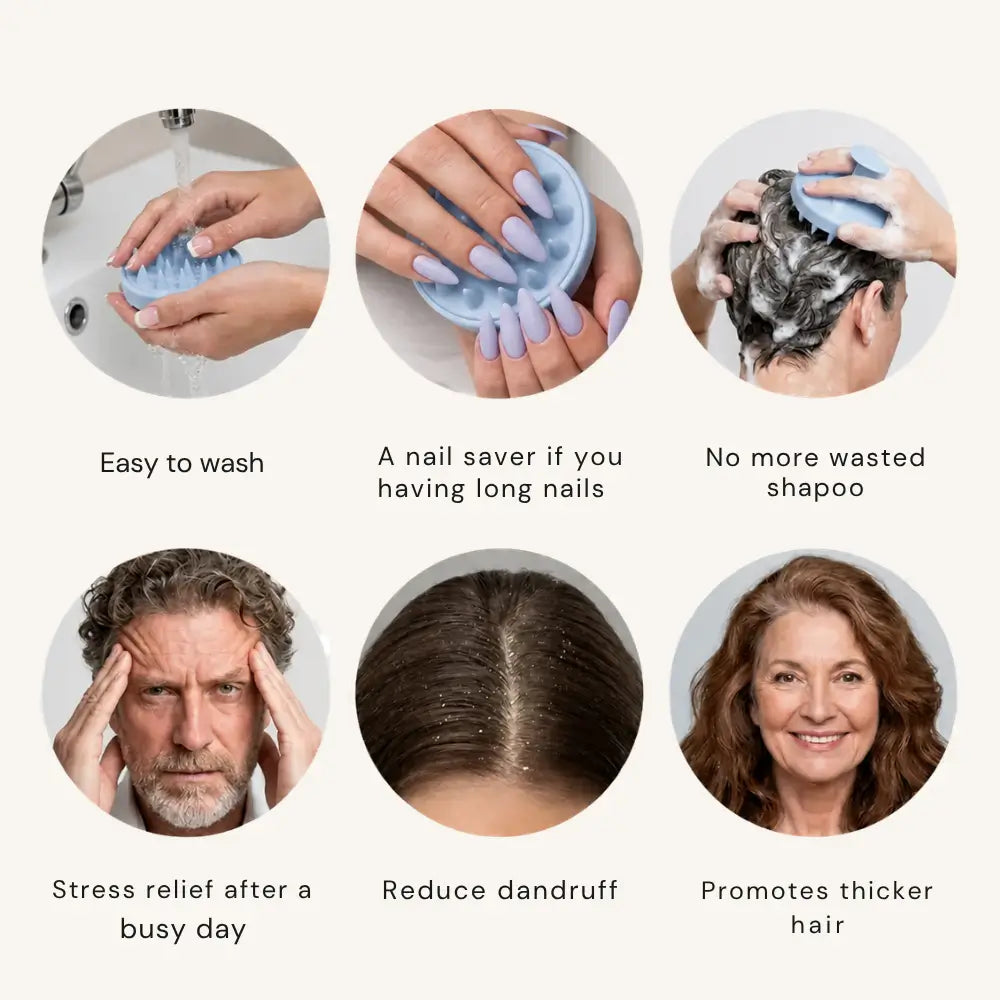 Hair Scalp Scrubber Shampoo Brush